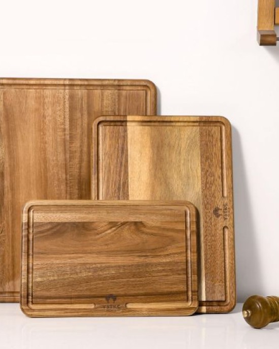 Wood Cutting Board Set